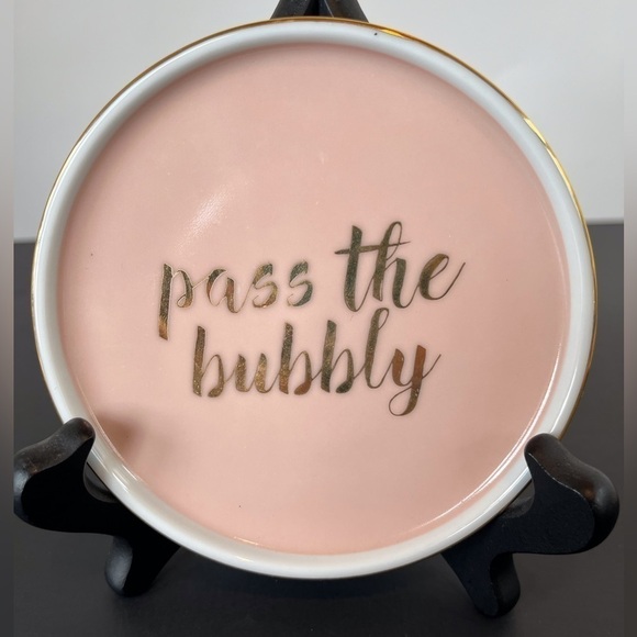 Rose and Gold Rosé Wine Coasters by Rosanna - Picture 3 of 7